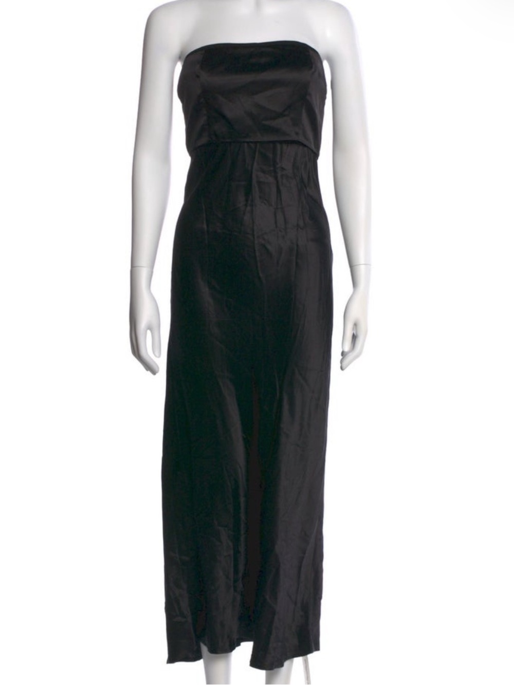 Reformation Strapless Black Midi Dress